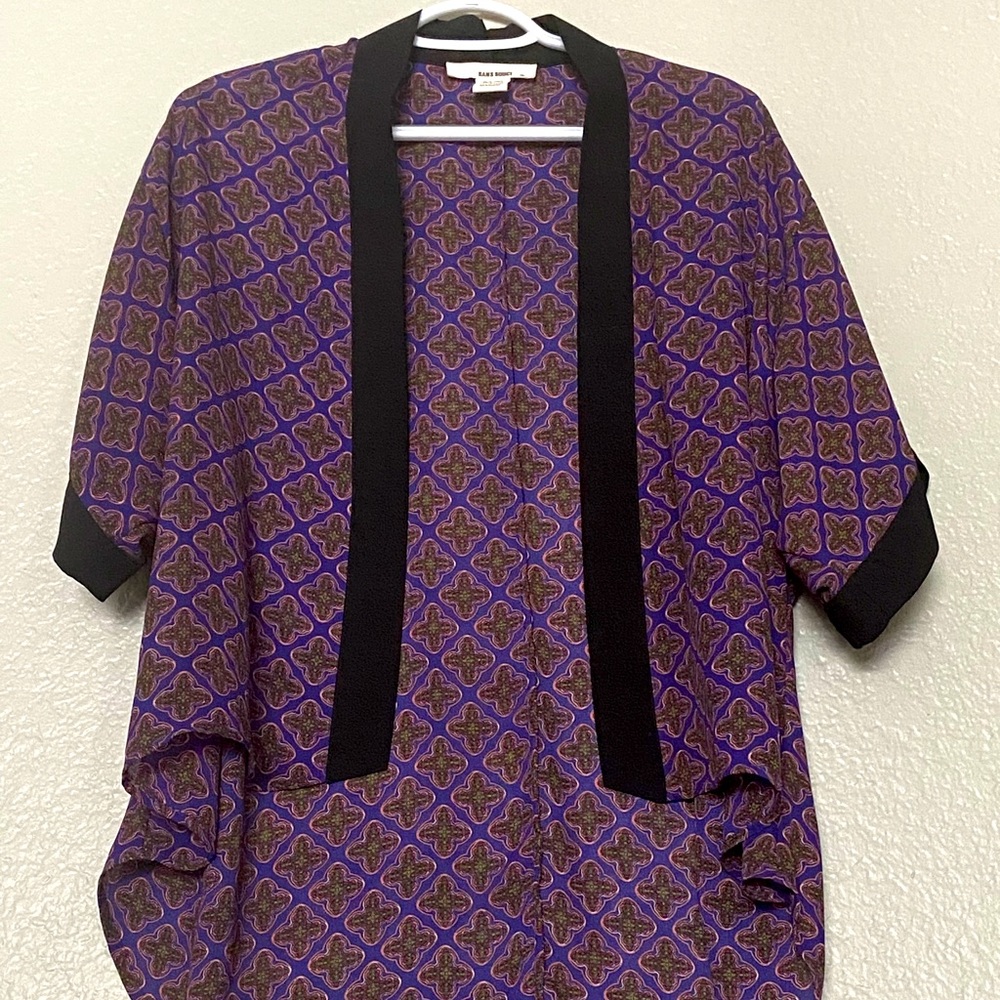 Purple patterned cover up
